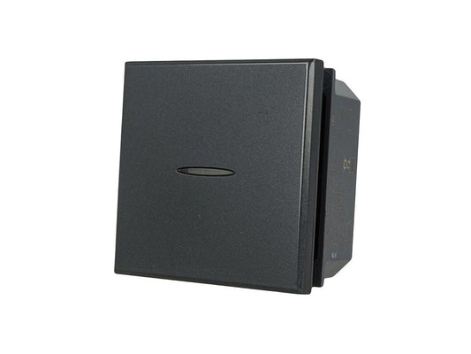Deviatore assiale 2 moduli 1P compatibile con BTicino Axolute - modulo da incasso per supporto e placca compatibile