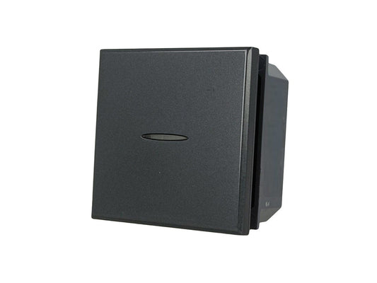 Interruttore assiale 2 moduli 1P 16A compatibile con BTicino Axolute - modulo da incasso per supporto e placca compatibile