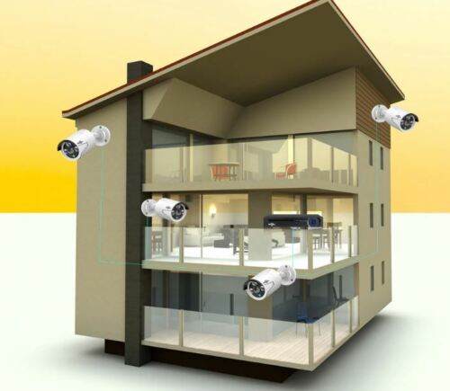 Kit videosorveglianza IP PoE con NVR 8 canali e 4 telecamere 5MP