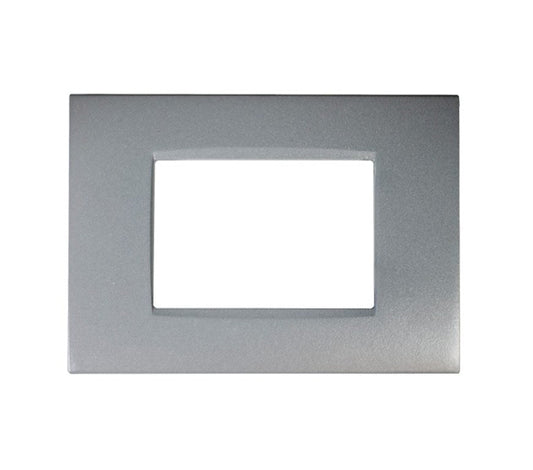 Placca Slim in metallo satinato compatibile con BTicino Living Light Air - Cornice frontale da incasso