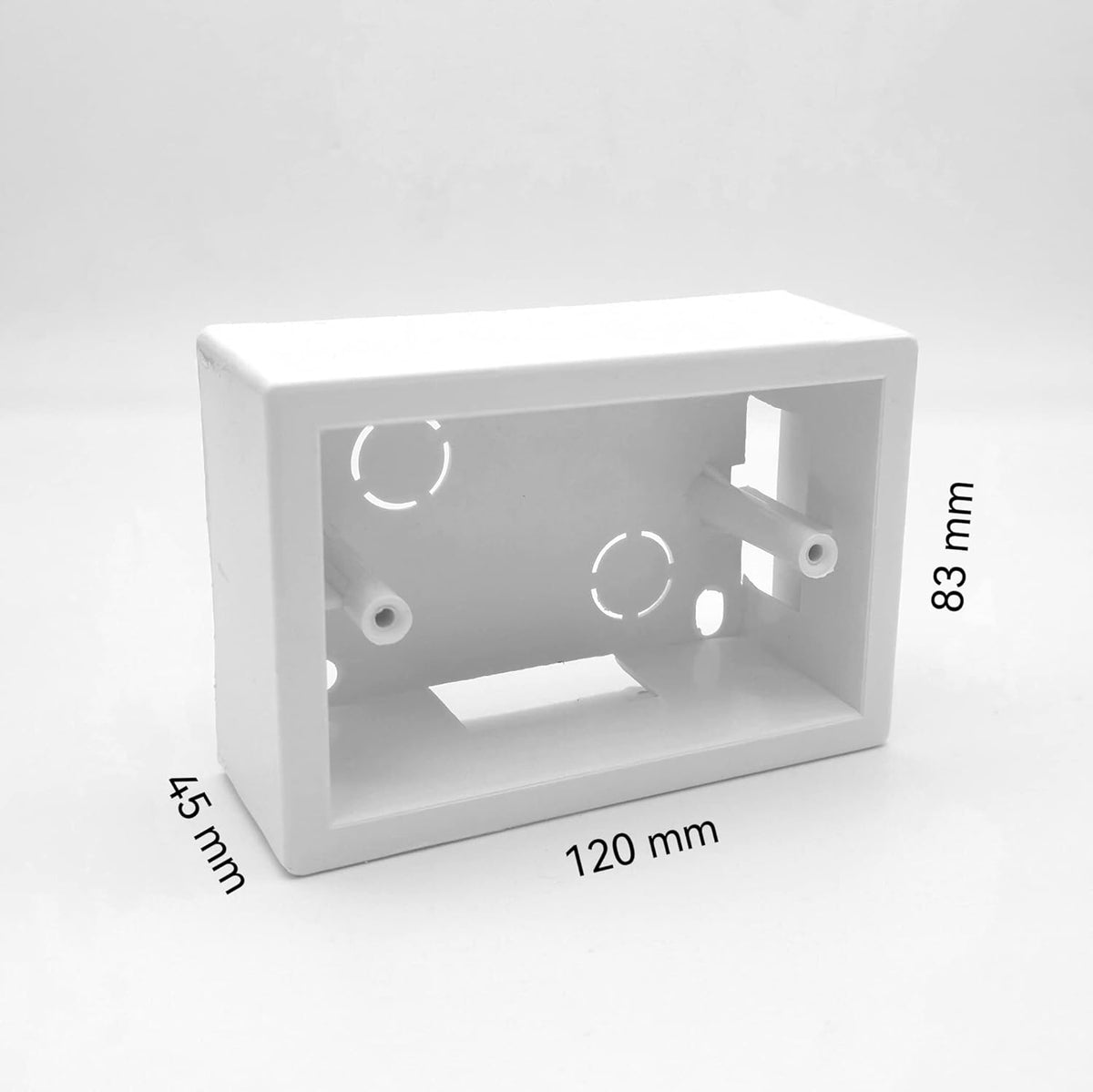 2 Pezzi Cassetta parete/plafone PVC IP40 120x83x45 mm bianca RAL9010