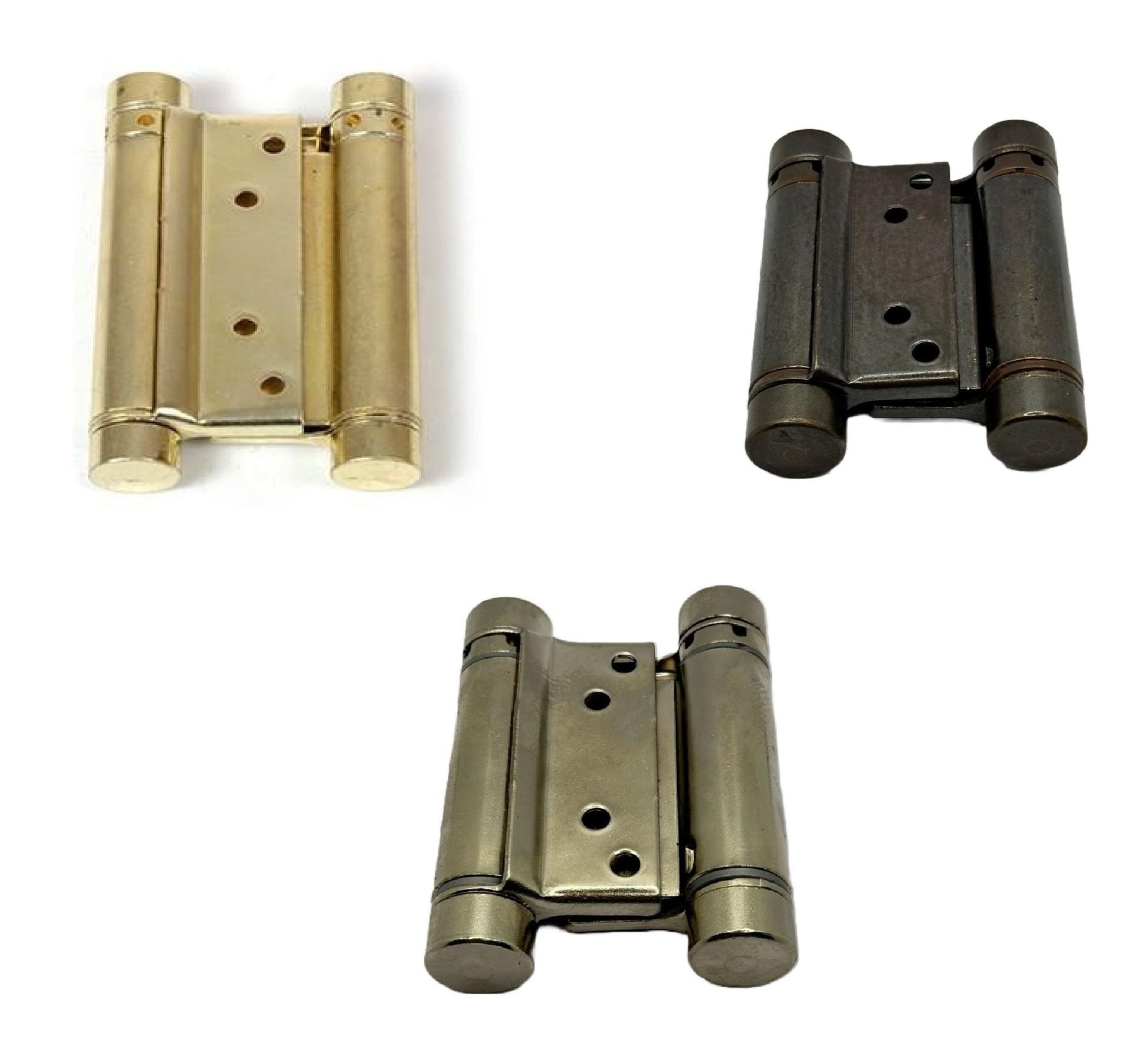 Set 2 cerniere a molla doppia azione 75 mm per ante, porte leggere e sportelli
