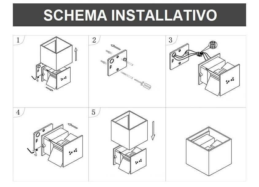 Applique LED COB 12W da esterno IP65 grigia - doppia emissione fascio regolabile