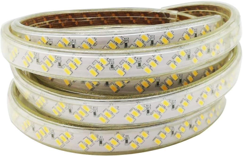 Striscia LED 220V IP65 180 LED/m luce calda - taglio ogni 1 m