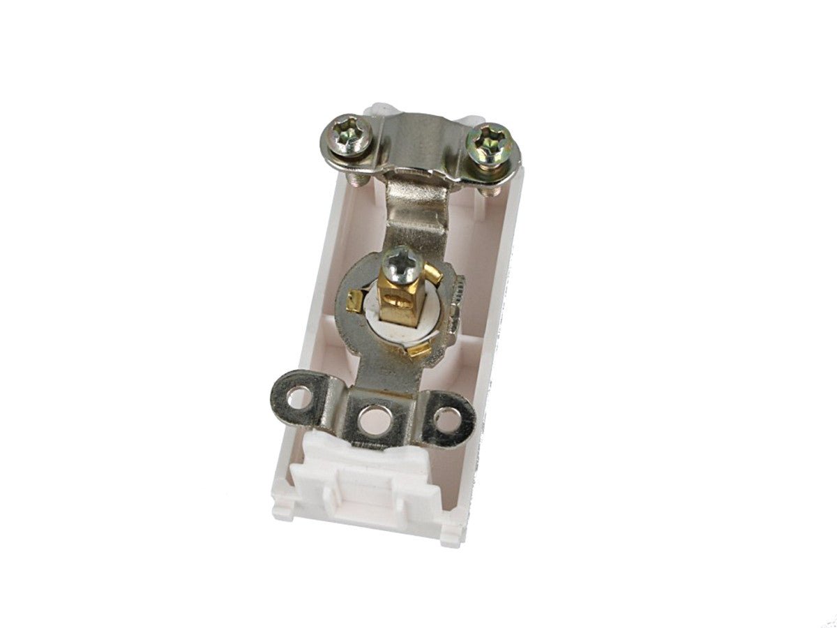 Presa TV tipo F femmina compatibile con Vimar Plana - Bianco - modulo da incasso per supporto e placca compatibile