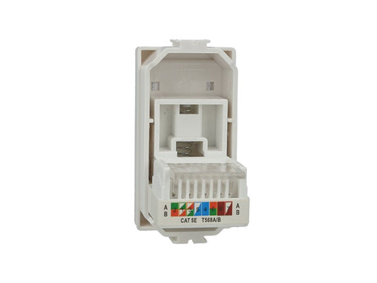 Presa dati RJ45 Cat 5e UTP compatibile con BTicino Matix - Bianco - modulo da incasso per supporto e placca compatibile