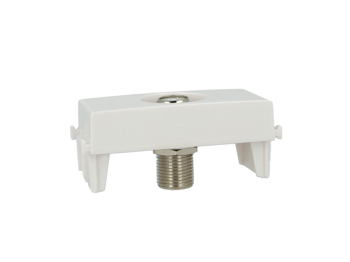 Presa TV SAT tipo F femmina compatibile con Vimar Plana - Bianco - modulo da incasso per supporto e placca compatibile