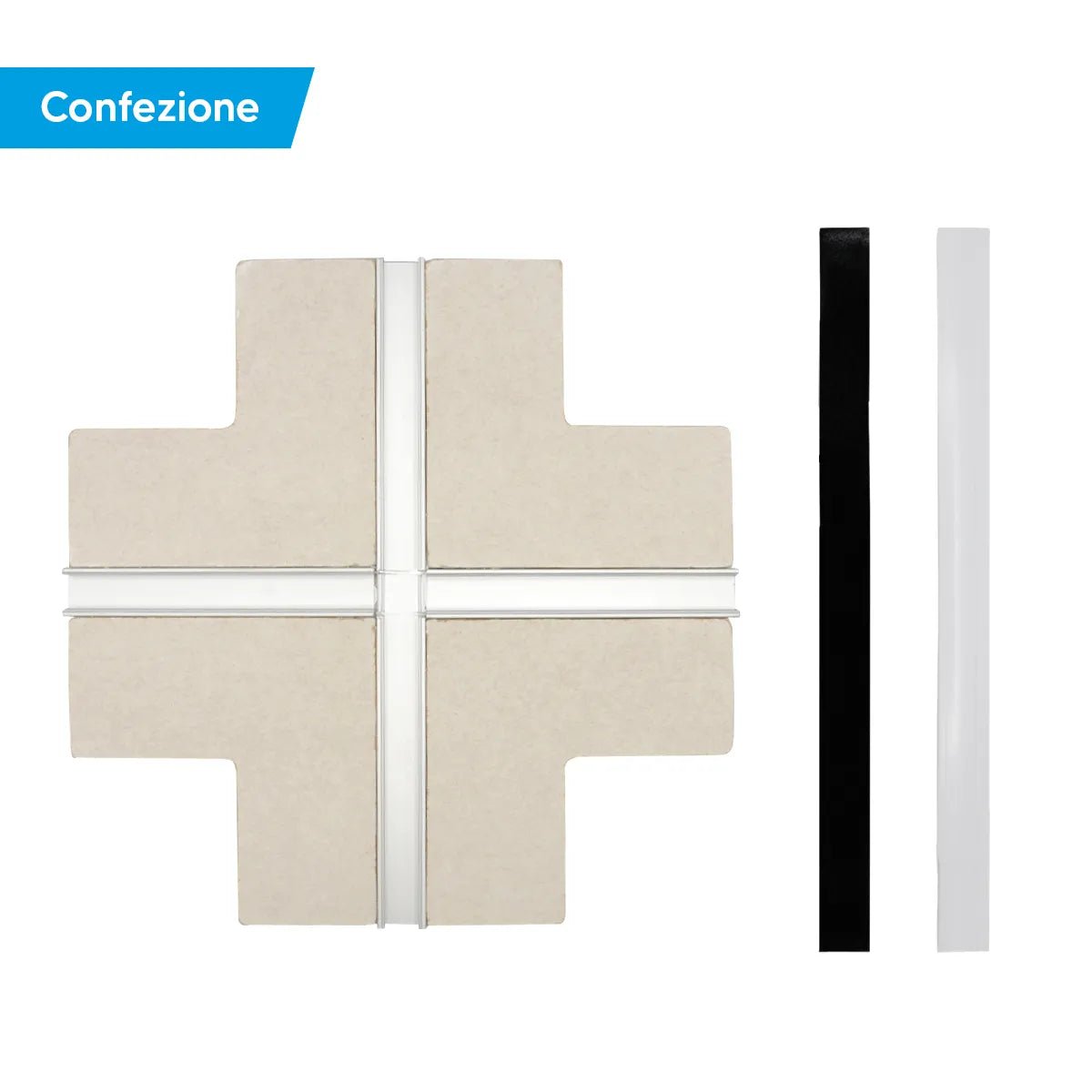 Profilo in alluminio per cartongesso 12,5 mm per striscia LED