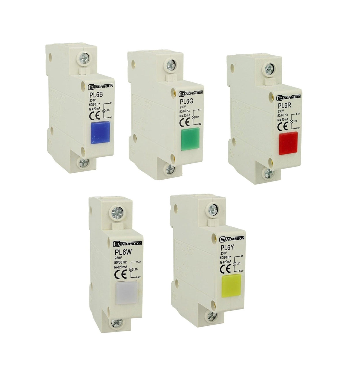 Indicatore luminoso LED da guida DIN - spia di segnalazione per quadro elettrico