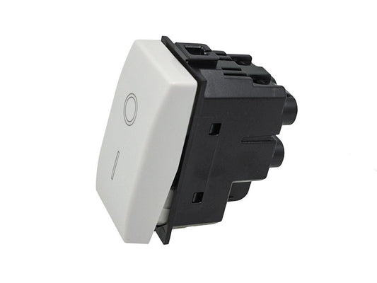 Interruttore bipolare 2P 16A 0-1 compatibile con BTicino Matix - modulo da incasso per supporto e placca compatibile