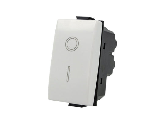 Interruttore bipolare 2P 16A 0-1 compatibile con BTicino Matix - modulo da incasso per supporto e placca compatibile