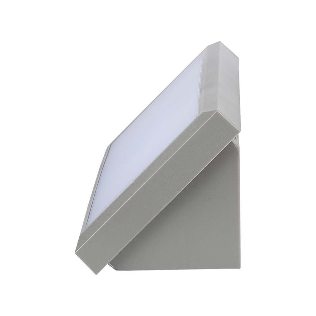 Applique angolare da esterno a incasso 12W IP65 grigio chiaro