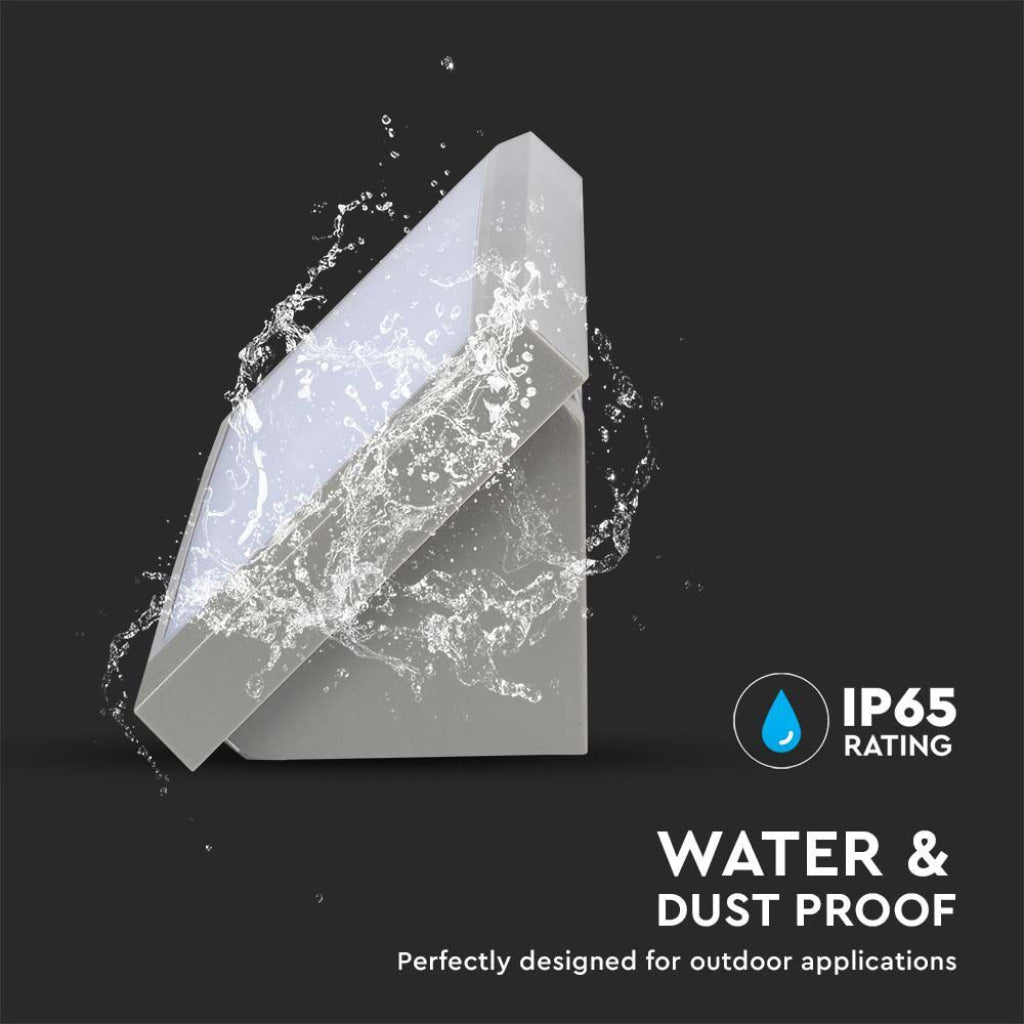 Applique angolare da esterno a incasso 20W IP65 grigio chiaro