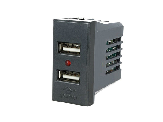Modulo caricatore USB doppio compatibile con BTicino Axolute - Modulo da incasso