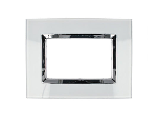 Placca Elegance effetto vetro lucido compatibile con BTicino Matix - Cornice frontale da incasso - BTicino Matix