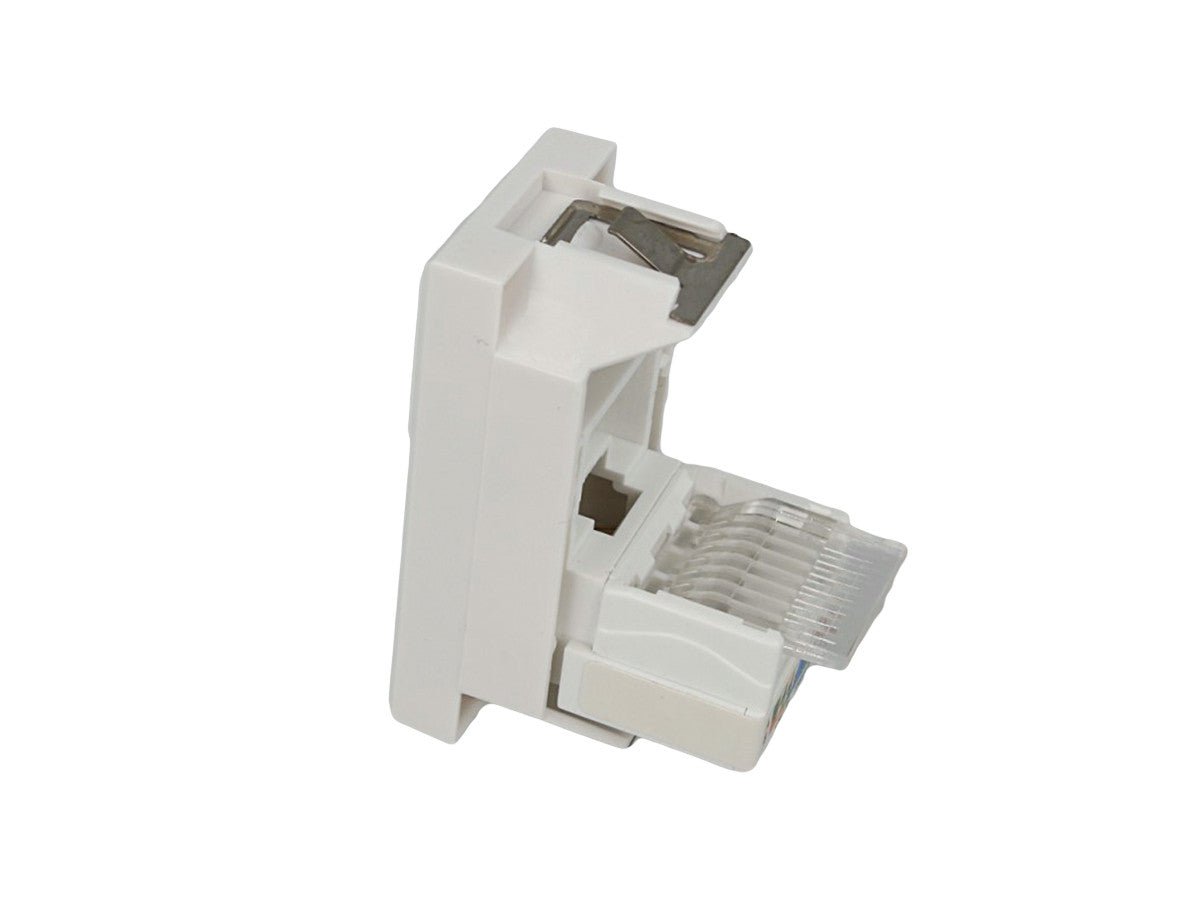 Presa dati RJ45 Cat 5e UTP compatibile con BTicino Axolute - Bianco - modulo da incasso per supporto e placca compatibile