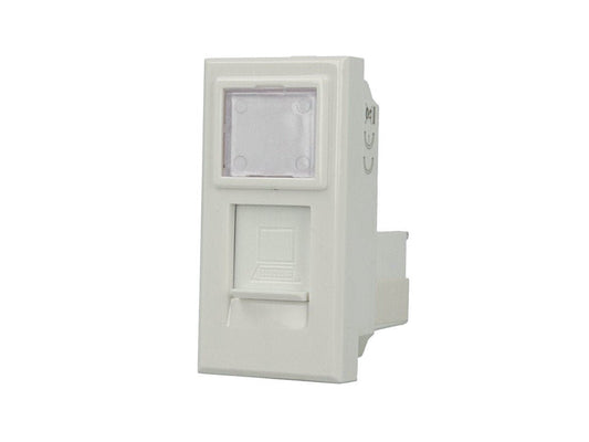Presa dati RJ45 Cat 6 UTP compatibile con BTicino Axolute - Bianco - modulo da incasso per supporto e placca compatibile