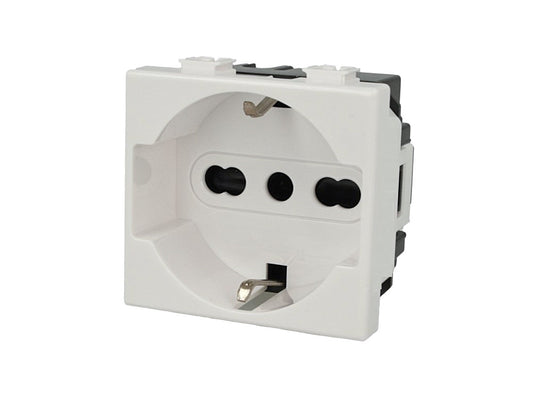 Presa Schuko 2P+T 16A compatibile con BTicino Matix - Modulo da incasso