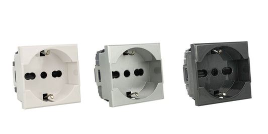 Presa Schuko 2P+T 16A compatibile con BTicino Axolute - Modulo da incasso