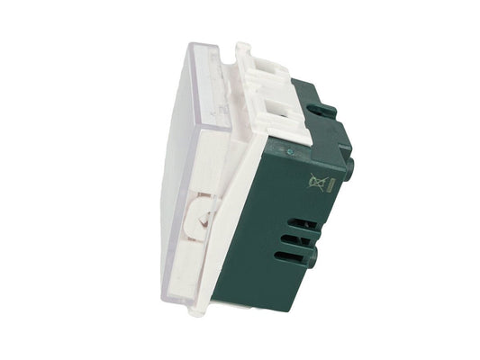 Pulsante portanome per campanello compatibile con Vimar Plana Bianco - modulo da incasso per supporto e placca compatibile