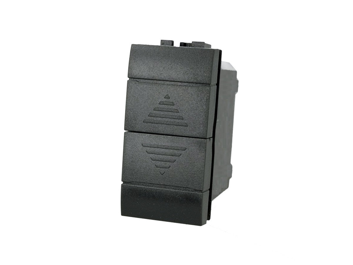 Pulsante doppio saliscendi 1P+1P 16A compatibile con BTicino Living Light e Living International - modulo da incasso per supporto e placca compatibile