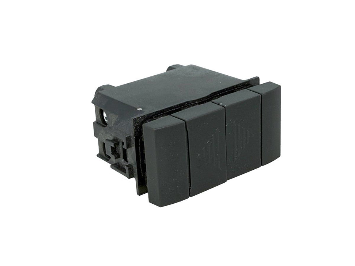 Pulsante doppio saliscendi 1P+1P 16A compatibile con BTicino Living Light e Living International - modulo da incasso per supporto e placca compatibile