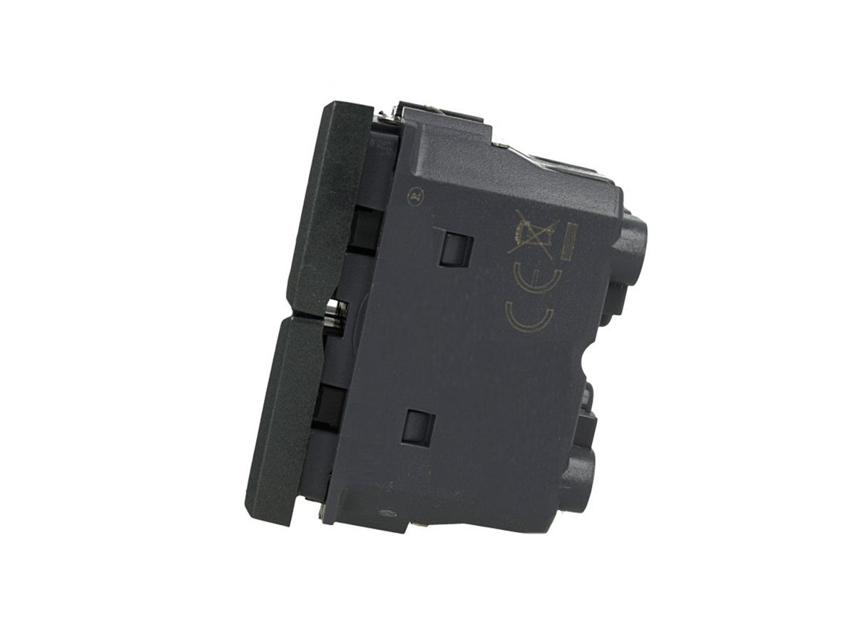Pulsante doppio saliscendi 1P+1P 16A compatibile con BTicino Axolute - modulo da incasso per supporto e placca compatibile