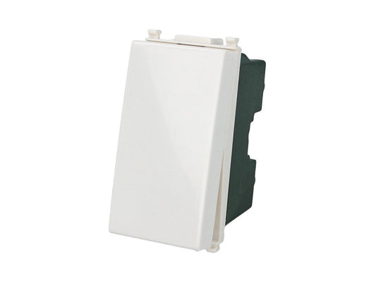 Pulsante NO 1P 16A compatibile con Vimar Plana Bianco - modulo da incasso per supporto e placca compatibile
