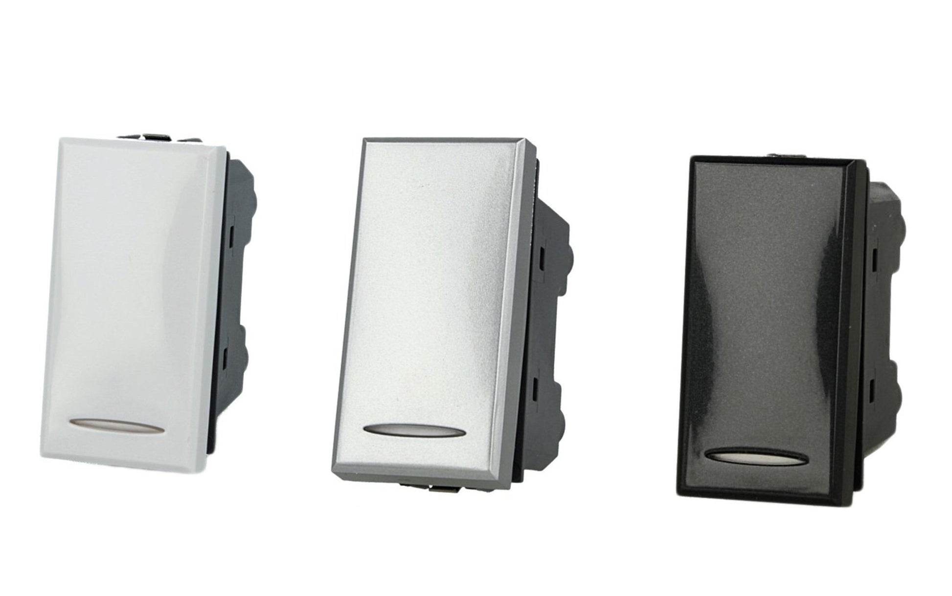 Pulsante NO 1P 16A compatibile con BTicino Axolute - modulo da incasso per supporto e placca compatibile