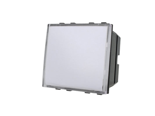 Pulsante portanome per campanello compatibile con BTicino Living Light e Living International - modulo da incasso per supporto e placca compatibile