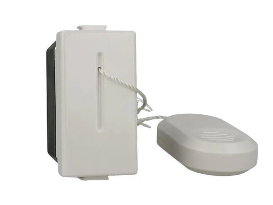 Pulsante tirante a corda 1,8 m NO 1P compatibile con BTicino Living Light e Living International - modulo da incasso per supporto e placca compatibile