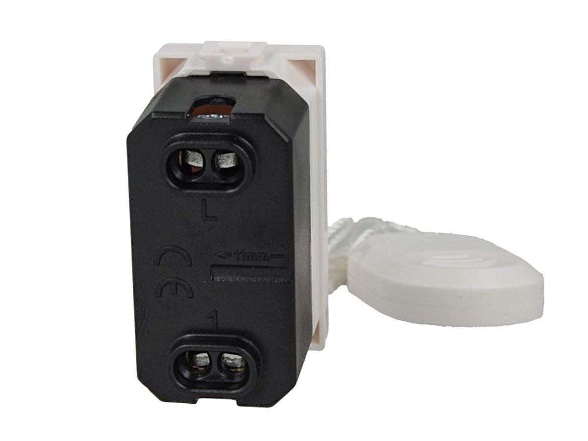 Pulsante tirante a corda 1,8 m NO 1P compatibile con BTicino Matix - modulo da incasso per supporto e placca compatibile