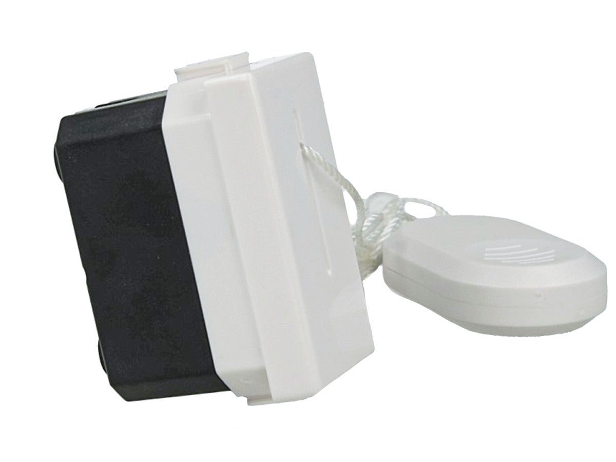 Pulsante tirante a corda 1,8 m NO 1P compatibile con BTicino Matix - modulo da incasso per supporto e placca compatibile
