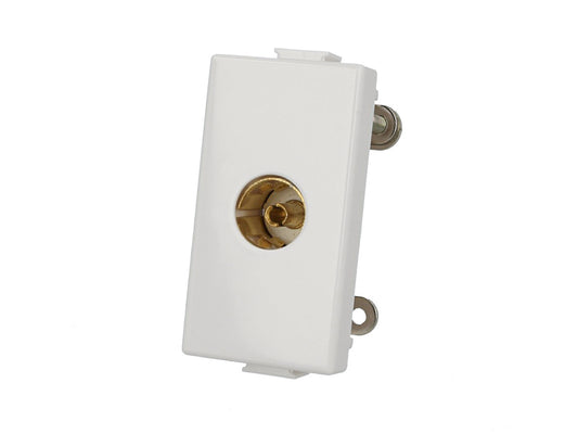 Presa TV tipo F femmina compatibile con BTicino Matix - modulo da incasso per supporto e placca compatibile