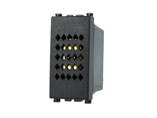Suoneria a bronzo 220V compatibile con Vimar Arke Nero - modulo da incasso per supporto e placca compatibile