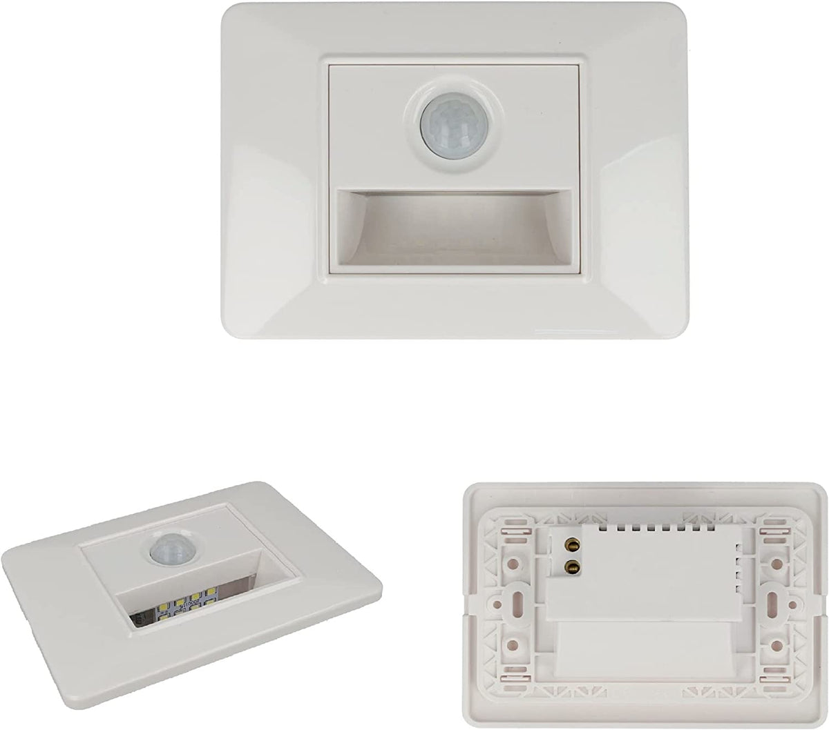 Segnapasso LED da incasso 503 con sensore di movimento - uso interno per scale e corridoi