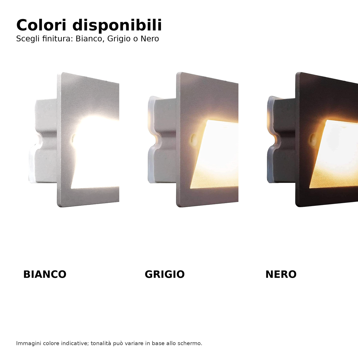 Segnapasso LED da esterno IP65 3W per scatola 503 CCT 3 in 1